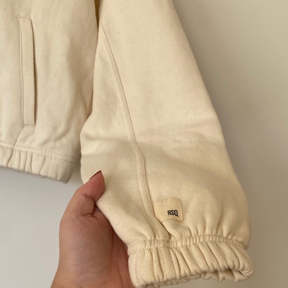 RSQ Cream Quarter-Zip Cropped Sweater - Picture 4 of 6